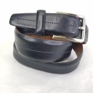Calvin Klein Genuine Leather Belt Black Men's Size 34 Feather Edge 33"-37" USA